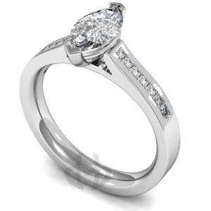 Engagement Ring with Shoulder Stones (TBC864) - GIA Certificate